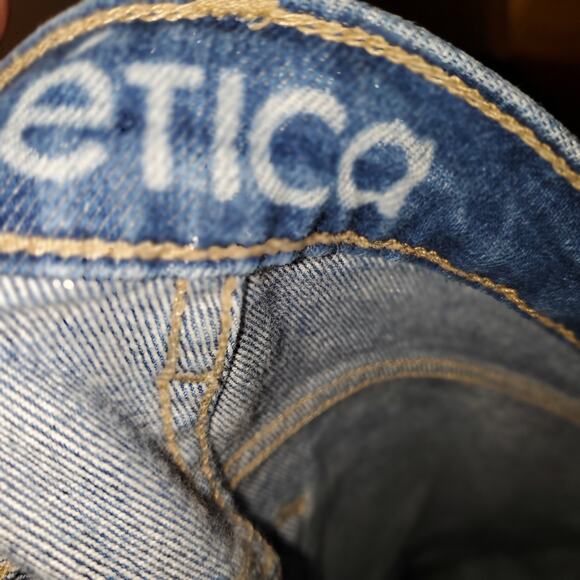 ÉTICA Anya Modern Flare Leg Jeans Wetlands SZ27 - Picture 7 of 9